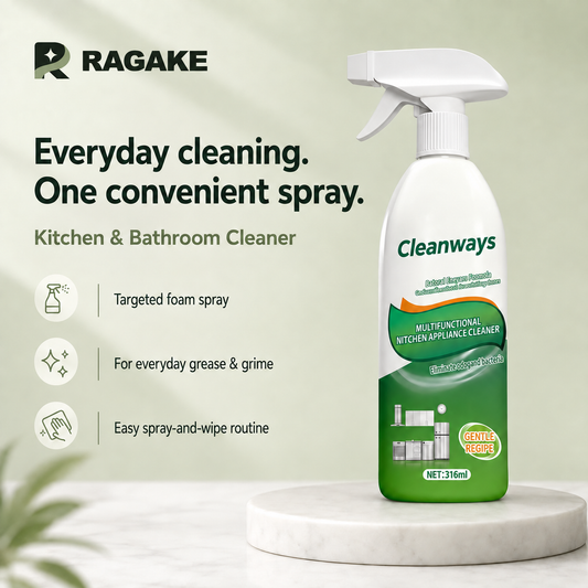 RAGAKE Kitchen & Bathroom Cleaner — Everyday cleaning with one convenient spray