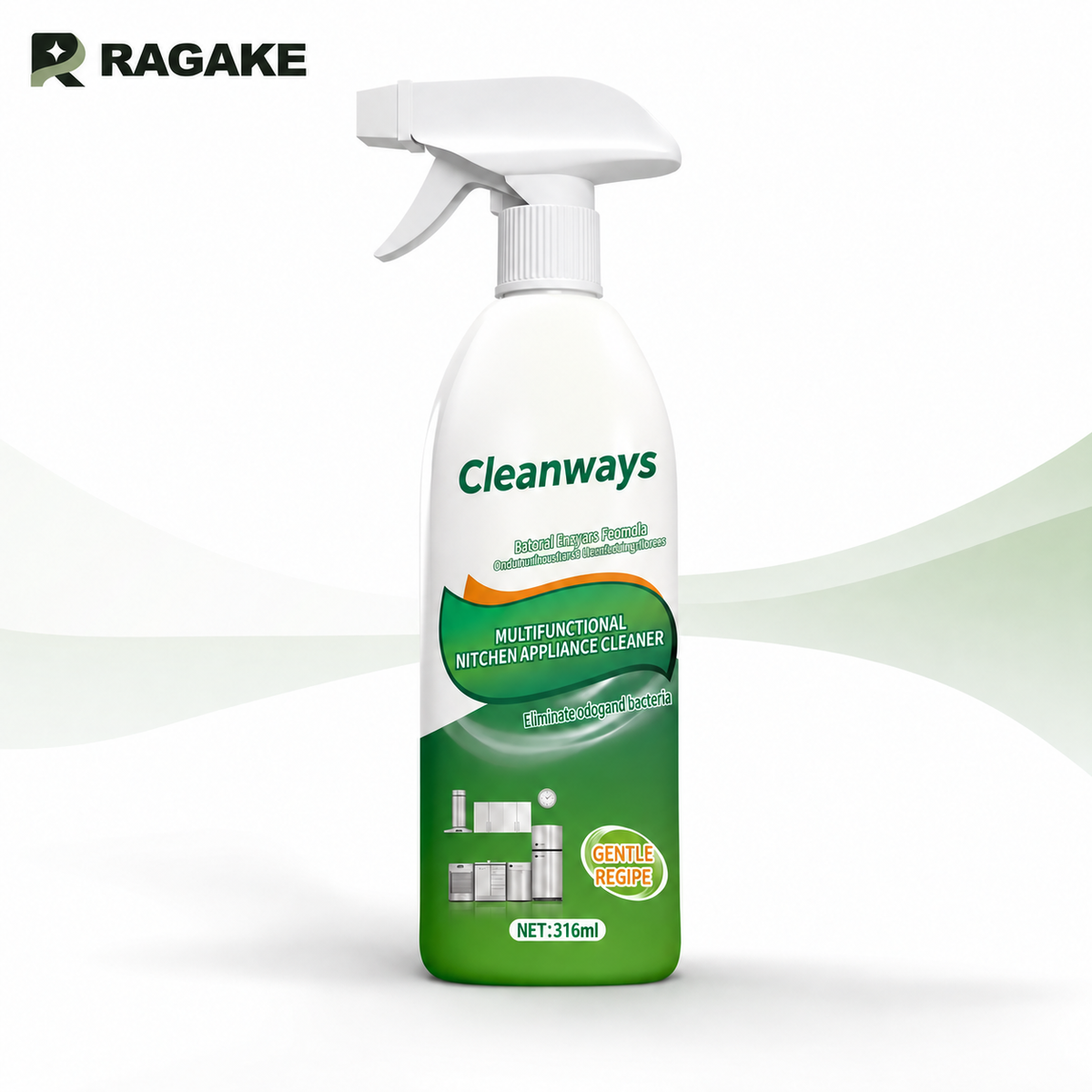 RAGAKE Kitchen & Bathroom Cleaner — Original product packaging